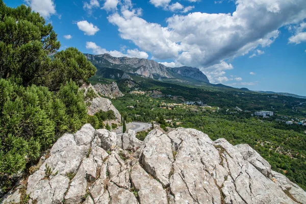 Berglandschap Van Het Zuiden Kustlijn Krim Zomer — Stockfoto