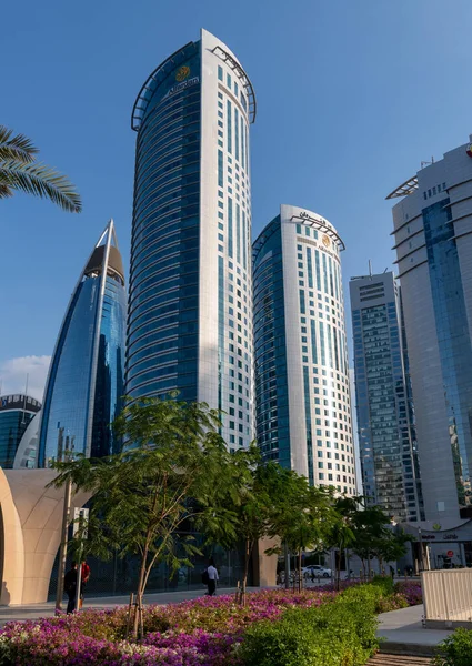 Doha Qatar Nov 2019 Alfardan Office Tower Work — Stock Photo, Image