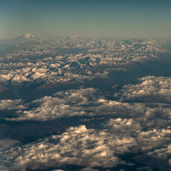 Vista Das Montanhas Cáucaso Avião — Fotografia de Stock