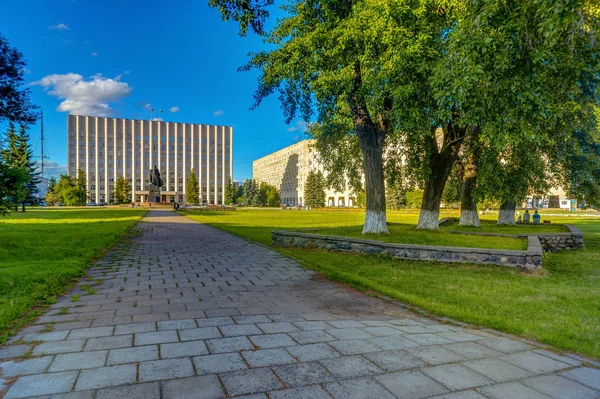 Lenin Square Arkhangelsk Lenin Monument Arkhangelsk Regional Assembly Deputies — Stock Photo, Image