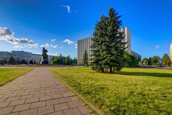 Plaza Lenin Arkhangelsk Monumento Lenin Asamblea Regional Diputados Arkhangelsk — Foto de Stock