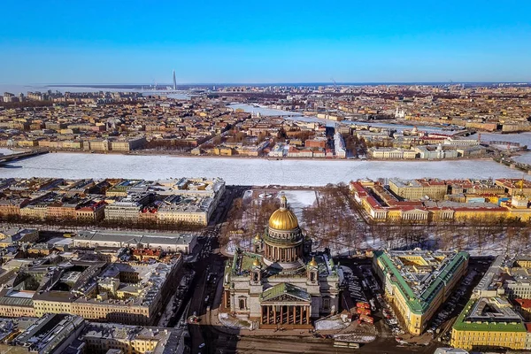 Isaak Shak Katedrali Saint Peterburg Petersburg Üzerinden Bir Kuş Bakışı — Stok fotoğraf