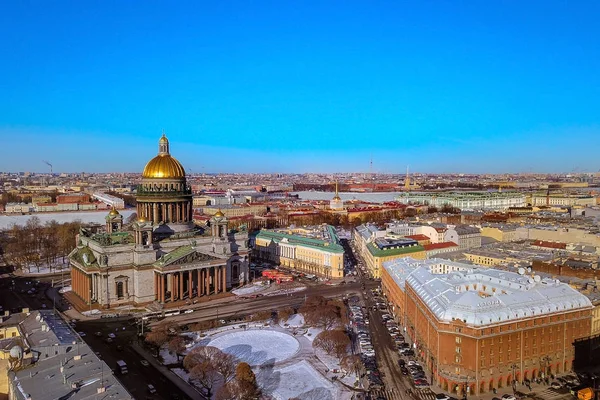 Isaak Isaac Catedral San Peterburgo San Petersburgo Desde Vista Pájaro Fotos de stock libres de derechos