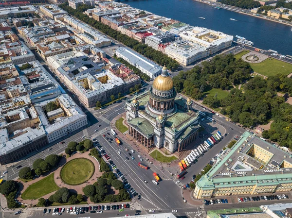 Isaak Shak Katedrali Saint Peterburg Petersburg Üzerinden Bir Kuş Bakışı — Stok fotoğraf