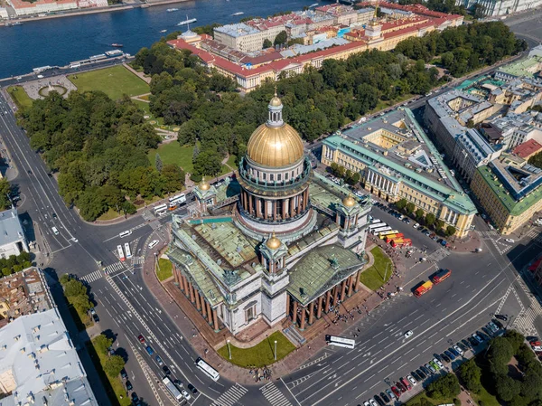 Isaak Izaak Katedra Saint Peterburg Petersburg Lotu Ptaka — Zdjęcie stockowe