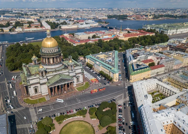 Исаакиевский Собор Санкт Петербурга Санкт Петербург Высоты Птичьего Полета — стоковое фото