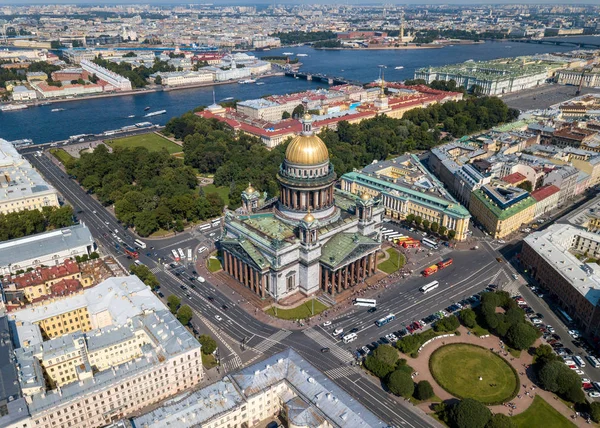 Isaak Shak Katedrali Saint Peterburg Petersburg Üzerinden Bir Kuş Bakışı — Stok fotoğraf