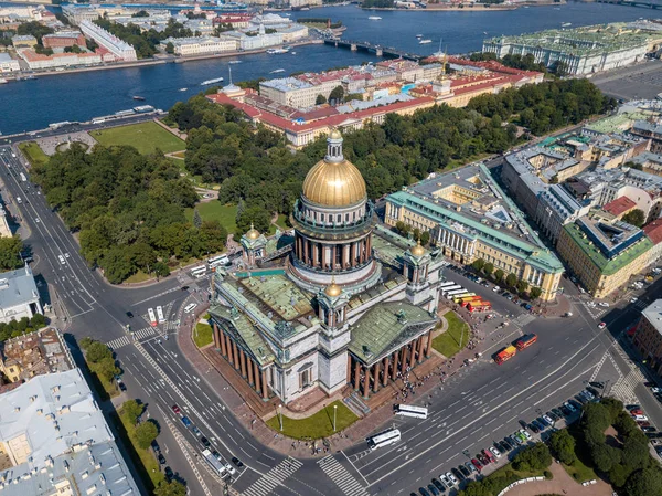 Isaak Izaak Katedra Saint Peterburg Petersburg Lotu Ptaka — Zdjęcie stockowe