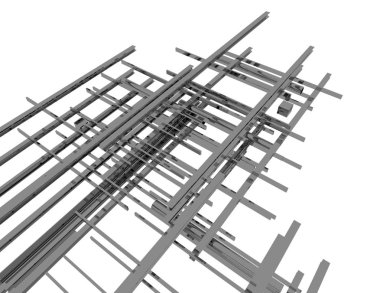 arka plan tasarım inşaat. 3D render illüstrasyon