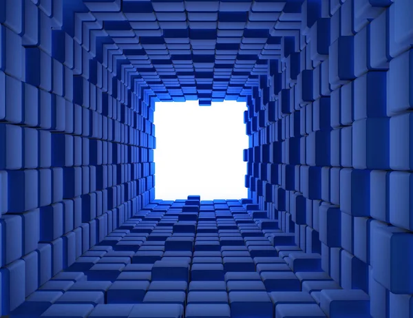 Абстрактні Кубики Фону Тунелю Ілюстрація — стокове фото