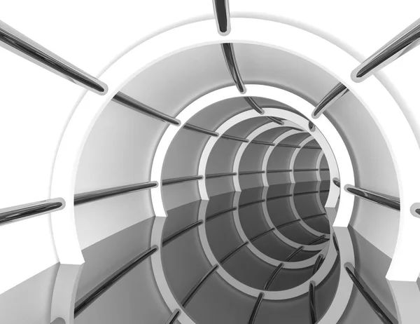 Abstracte Tunnel Achtergrond Gerenderde Afbeelding — Stockfoto