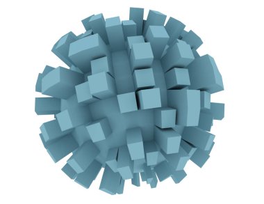 Soyut küre bacground kavramı. 3D render illüstrasyon