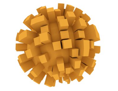 Soyut küre bacground kavramı. 3D render illüstrasyon