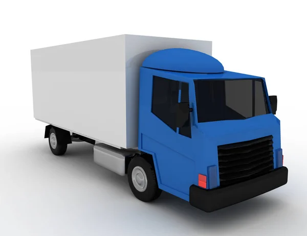 商业交货 货车概念 渲染插图 — 图库照片