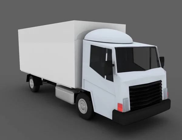 商業配信 貨物トラックのコンセプトです レンダリングされた図 — ストック写真