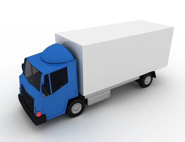 Consegna Commerciale Concetto Cargo Truck Illustrazione Resa — Foto Stock