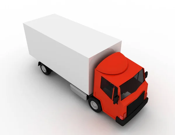 Commercial Delivery Cargo Truck Concept Rendered Illustration — Stock Photo, Image