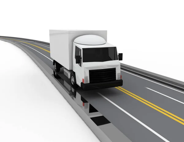Car Truck Road Rendered Illustration — Stock Photo, Image