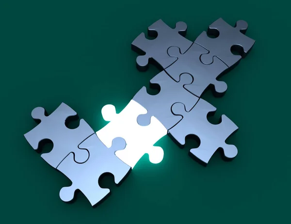 Puzzle Innovationskonzept Illustration — Stockfoto