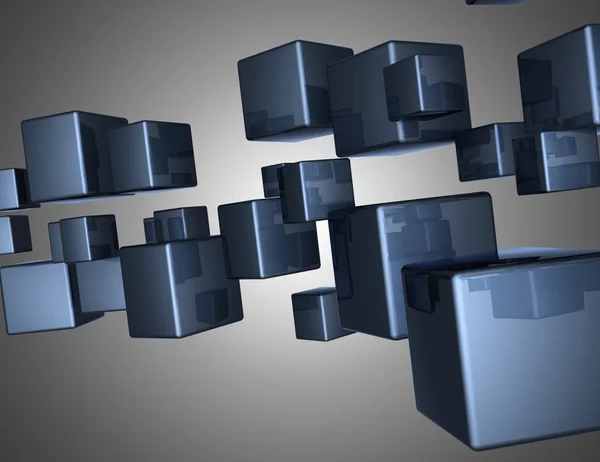 3D抽象キューブの背景 3Dイラスト — ストック写真