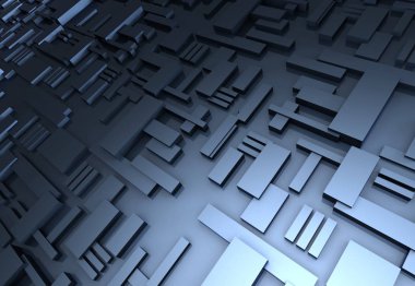 3D mimari arka plan. 3D çizim