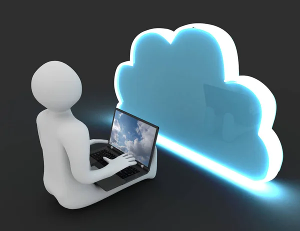 Cloud Computing Concept Иллюстрация — стоковое фото