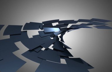 3D fütüristik soyut backroung. 3D çizim