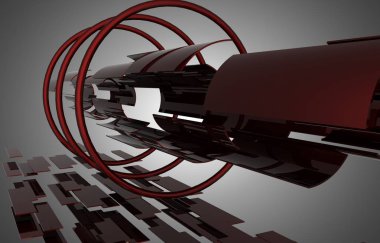 arka plan boşluk inşaat. 3D çizim