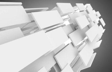 3D arka plan inşaat. 3D çizim