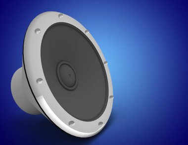 ses hoparlör kavramı. 3D çizim