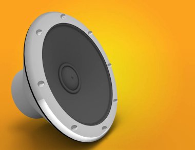 ses hoparlör kavramı. 3D çizim