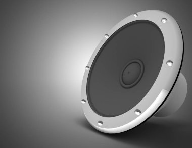 ses hoparlör kavramı. 3D çizim