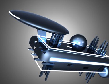 3D uzay arka plan. 3D çizim