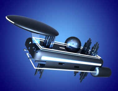 3D uzay arka plan. 3D çizim