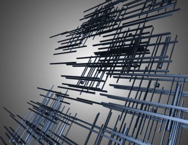 3D arka plan inşaat. 3D çizim