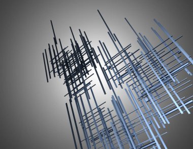 3D arka plan inşaat. 3D çizim