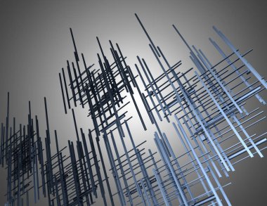 3D arka plan inşaat. 3D çizim