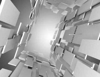 3D arka plan inşaat. 3D çizim