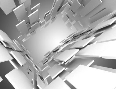 3D arka plan inşaat. 3D çizim