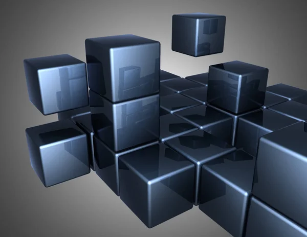 abstract cubes background. 3d illustration