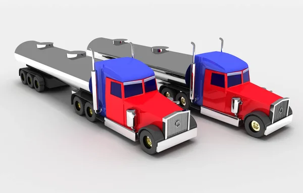 3D trailer concept. 3d illustration — Stock Photo, Image