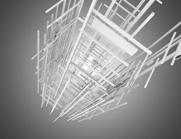 Construcción abstracta de fondo. ilustración 3d — Foto de Stock