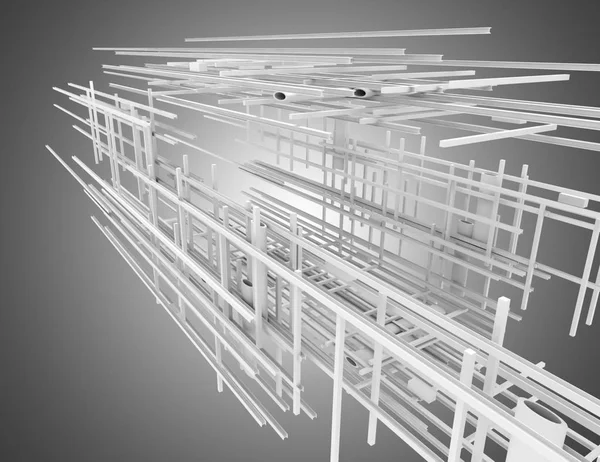 Construction abstraite de fond. Illustration 3d — Photo