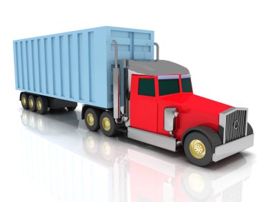 3 boyutlu karavan konsepti. 3d illüstrasyon