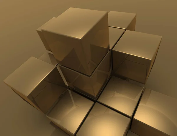 Abstract cubes background. 3d illustration — Stock Photo, Image