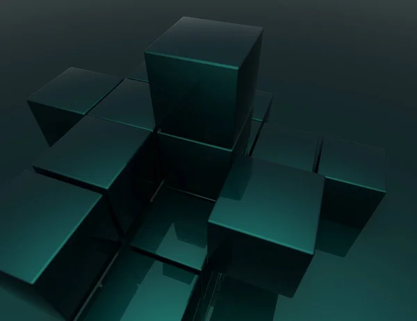 Fond cubes abstraits. Illustration 3d — Photo