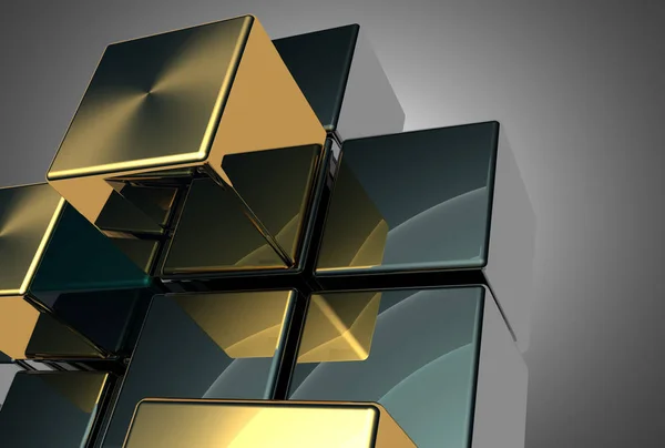 abstract cubes background. 3d illustration