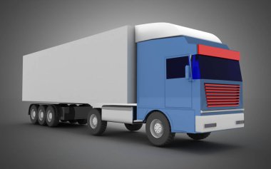 3 boyutlu karavan konsepti. 3d illüstrasyon