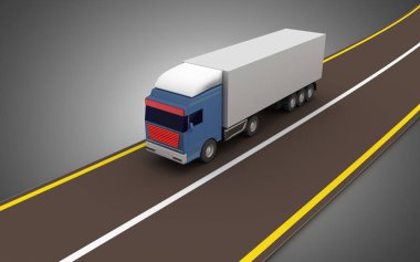 3 boyutlu karavan konsepti. 3d illüstrasyon