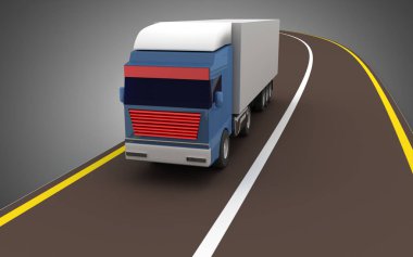 3 boyutlu karavan konsepti. 3d illüstrasyon